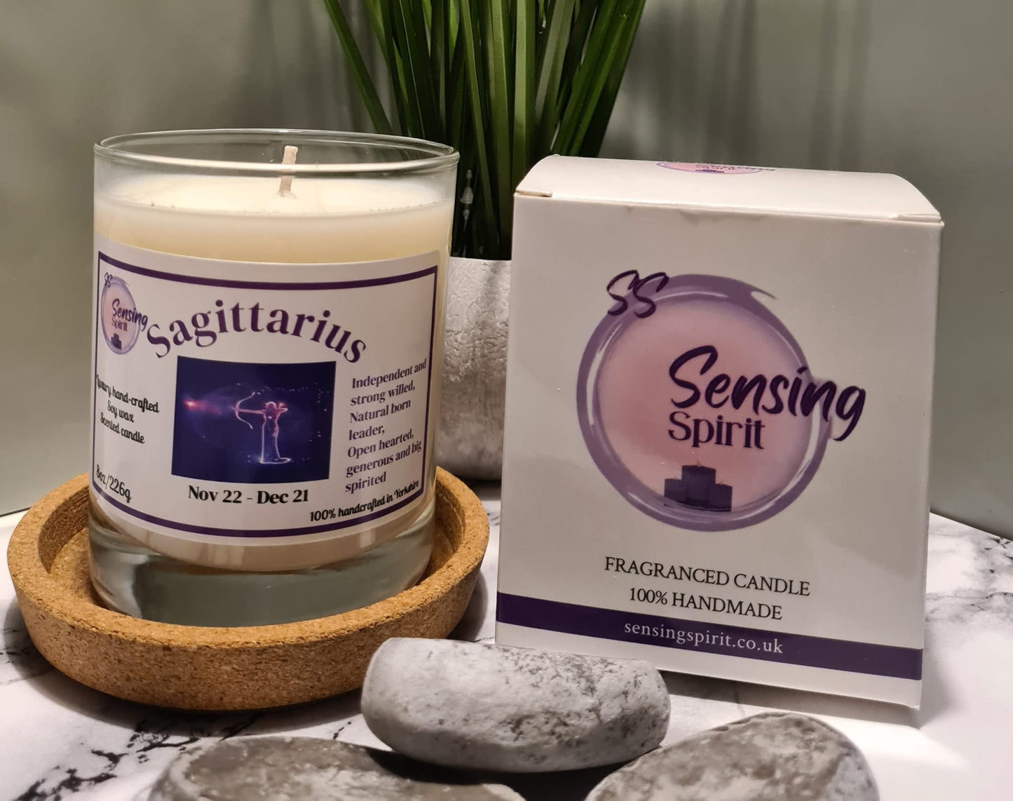 Sagittarius candle with box