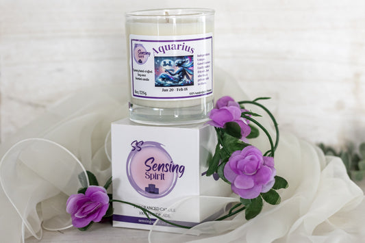 Aquarius candle with box