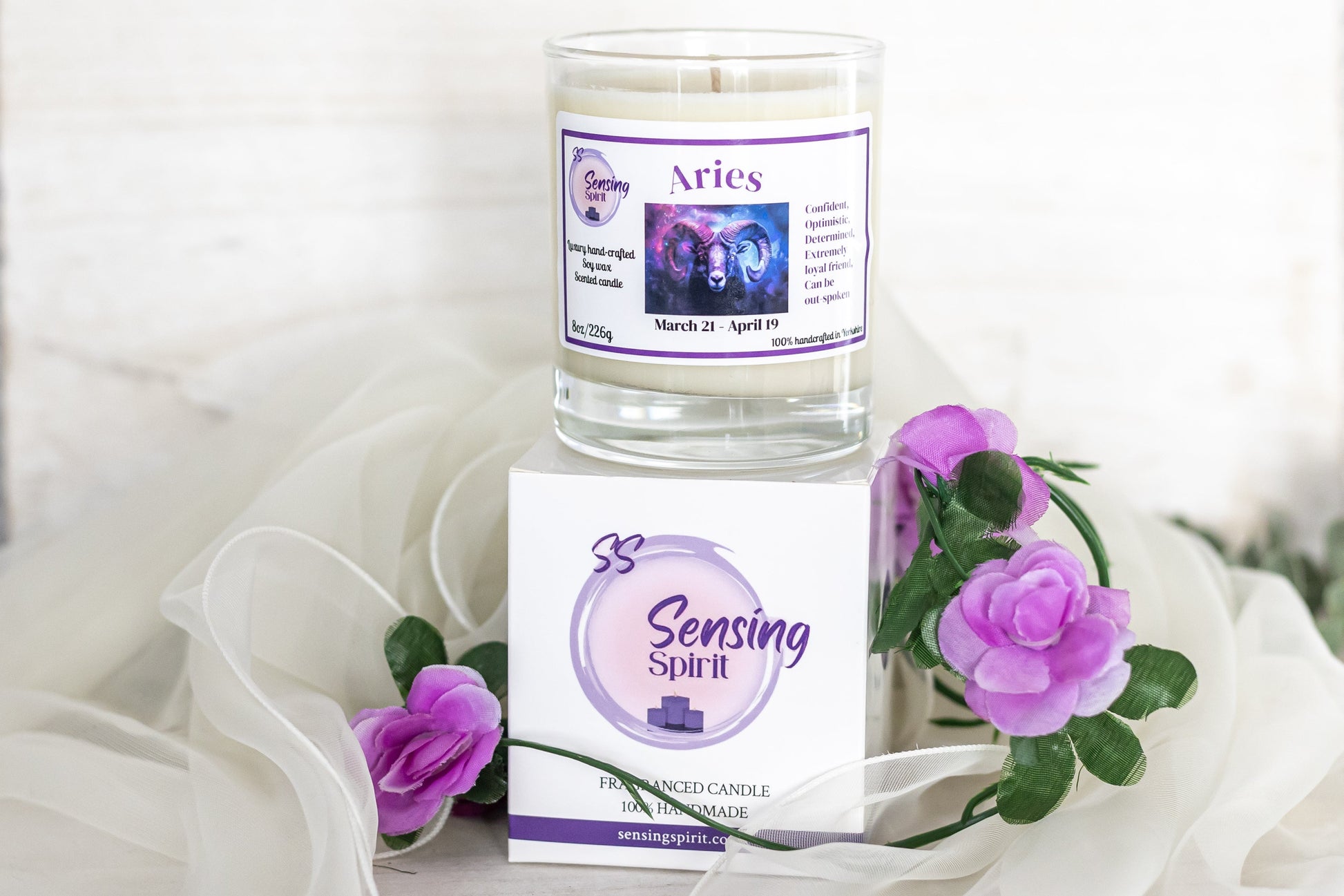Aries candle with box