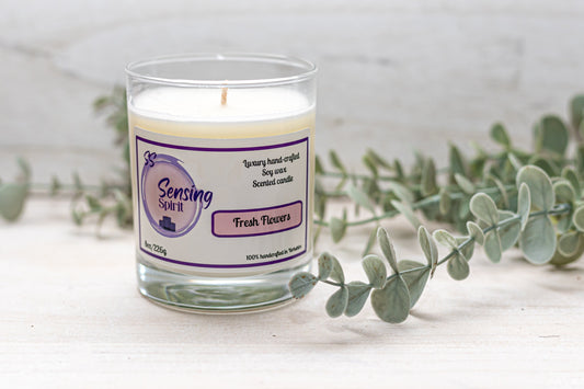 Fresh flowers candle