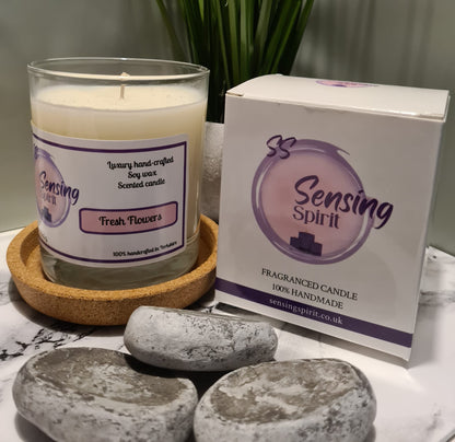 Fresh flowers candle