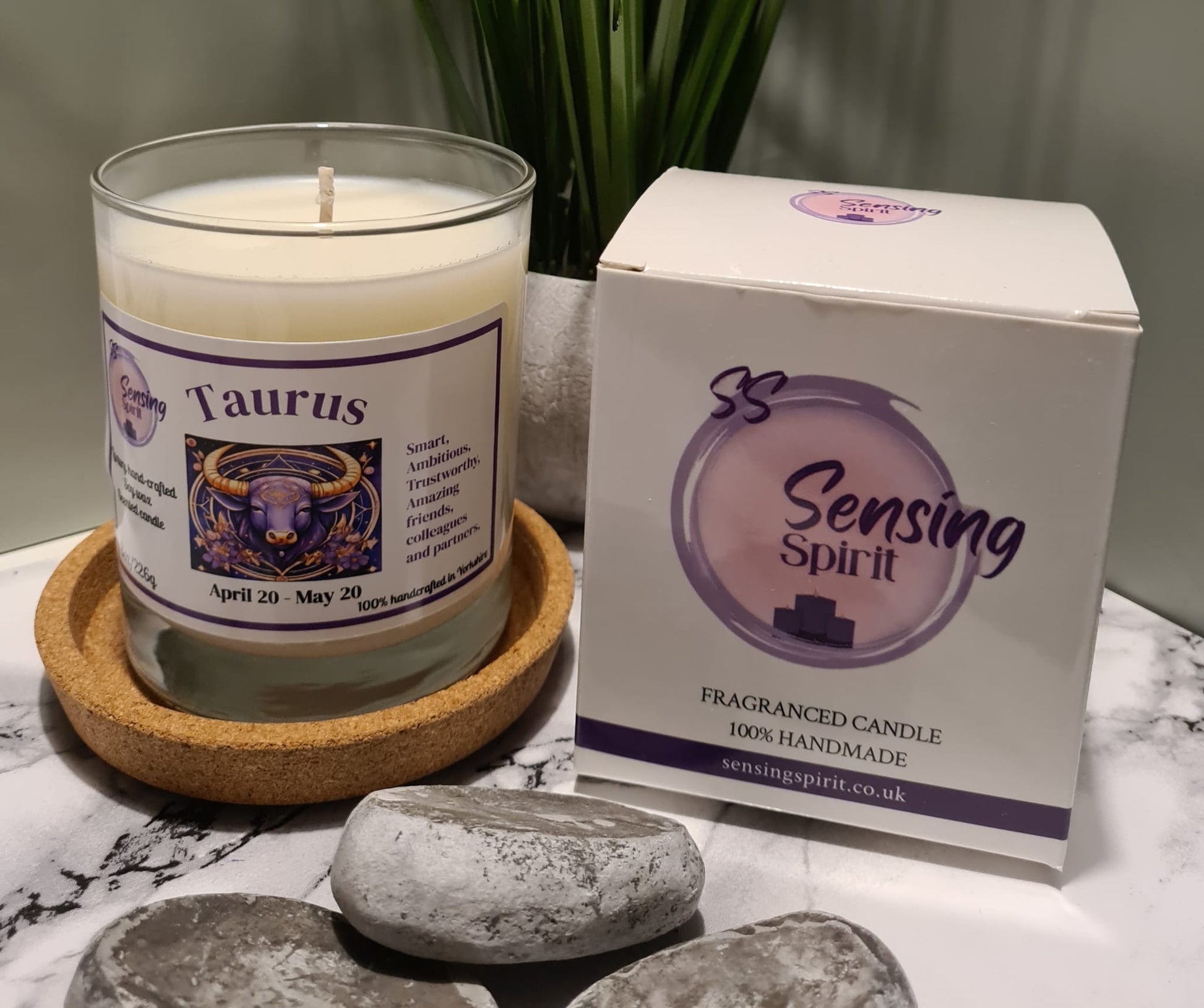 Taurus candle with box